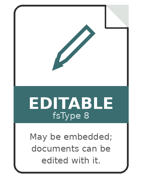 Editable embedding icon