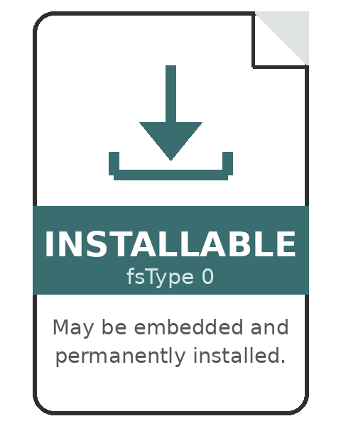 Installable embedding icon