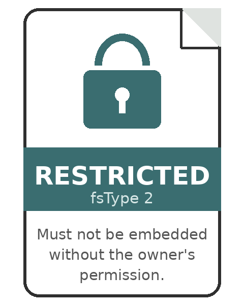 Restricted embedding icon