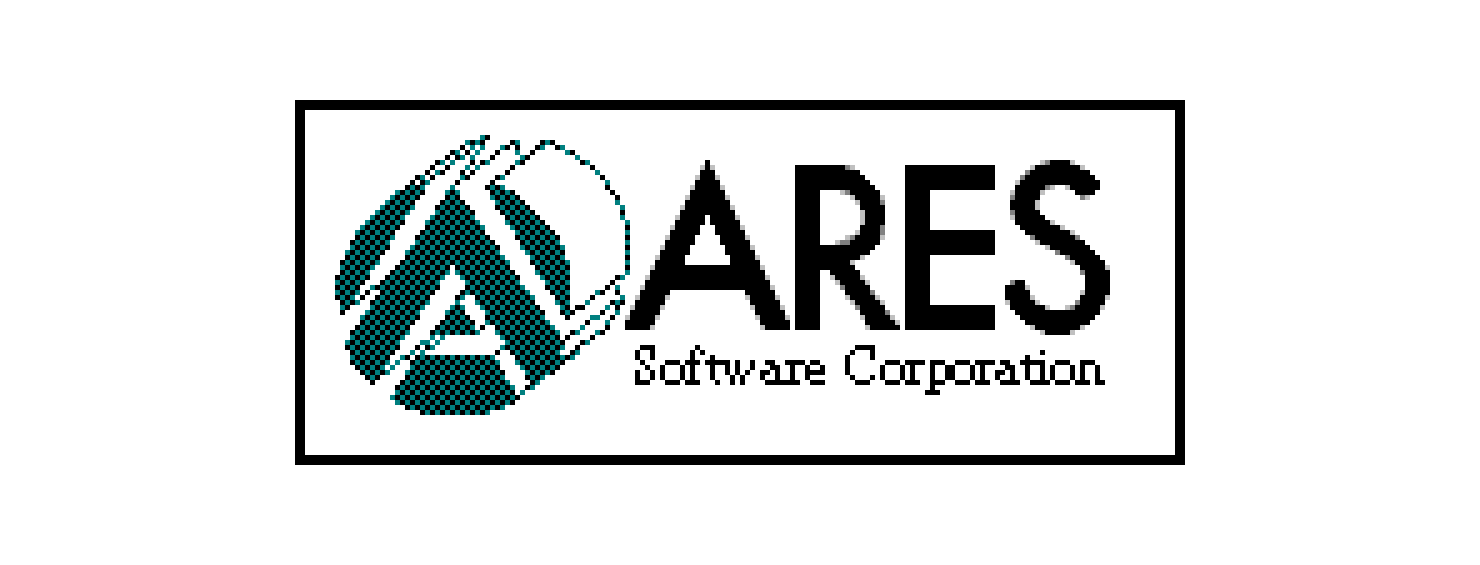 The Ares Software Corporation logo, taken from the original FontMonger program disk of November 1992.