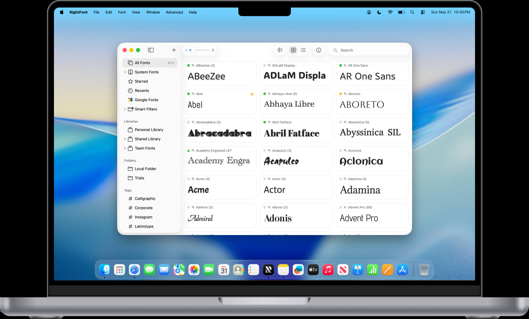 RightFont main window