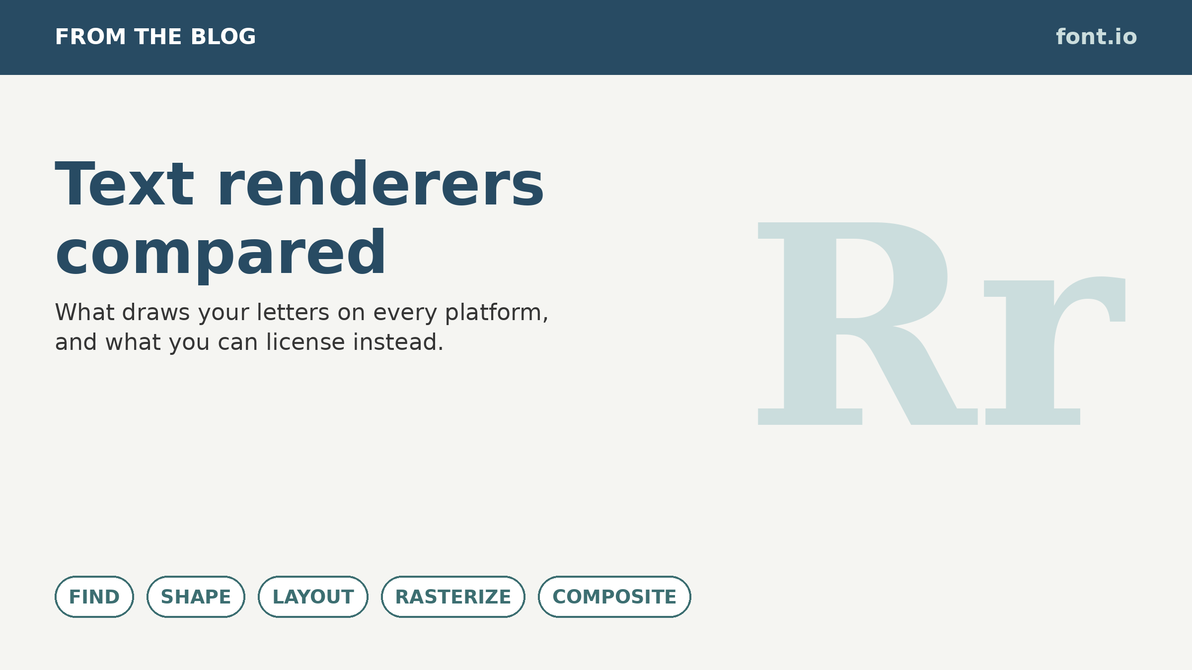 Text renderers compared: what draws your letters on every platform, and what you can license instead.
