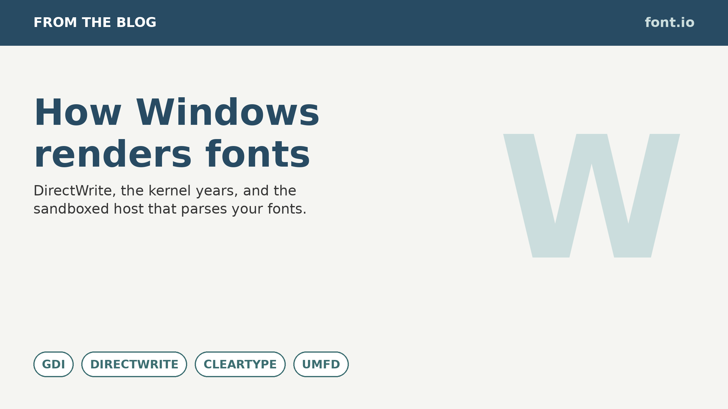 Windows Generation Ui History How Windows renders fonts: the DirectWrite years, font.io